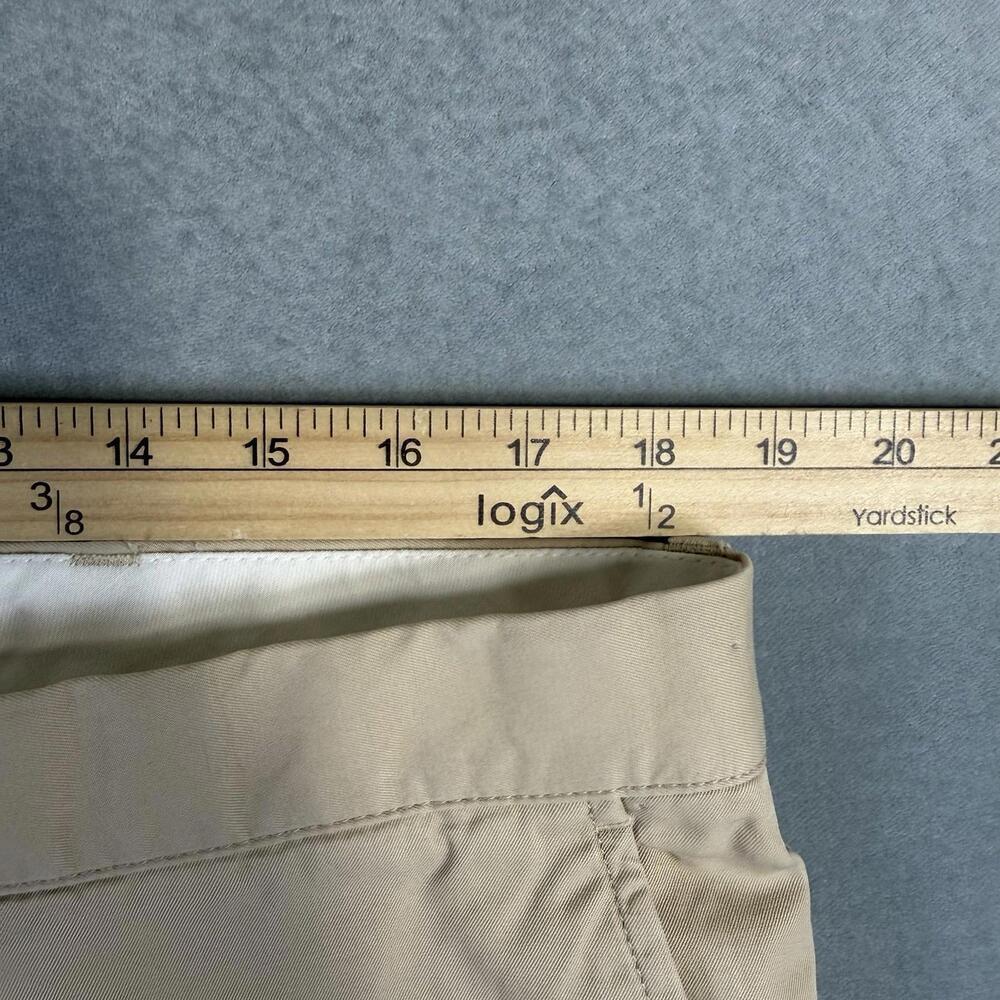 Vintage Polo Ralph Lauren Chino Pants Mens 38x32 Tan Flat Front Classic Fit 90s - Picture 7 of 10